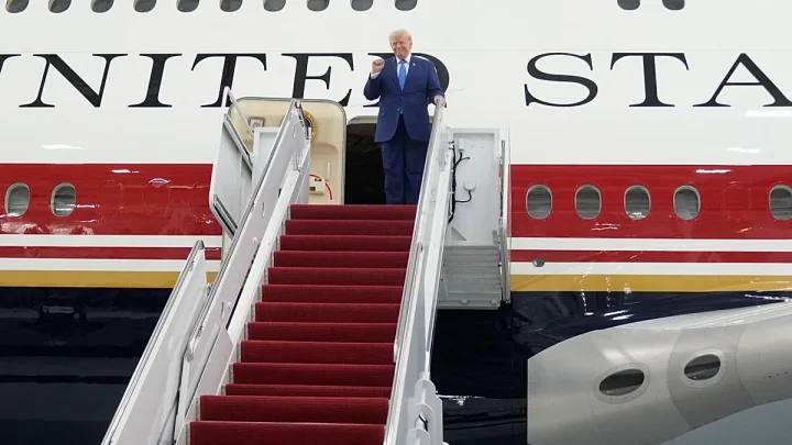‘A flying White House’: President Trump unveils the new Air Force One