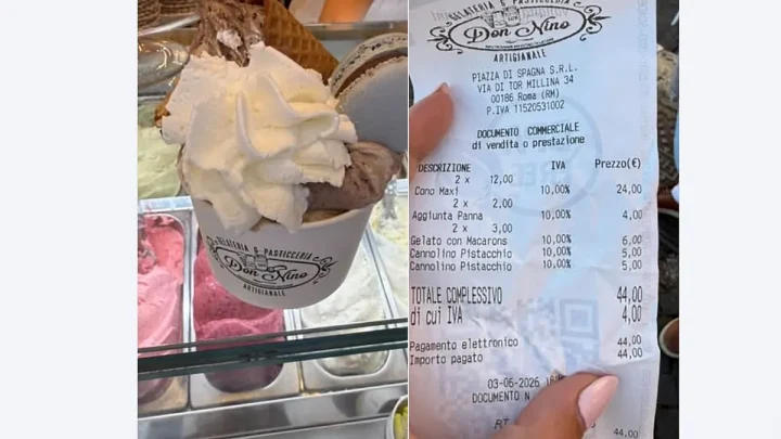Two ice creams for €44 in Rome: US tourist’s complaint goes viral