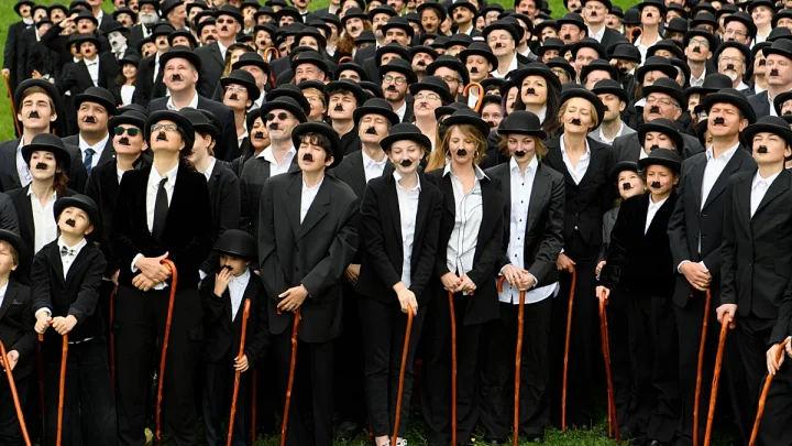 Video. Hundreds dressed as Charlie Chaplin attempt world record in Switzerland