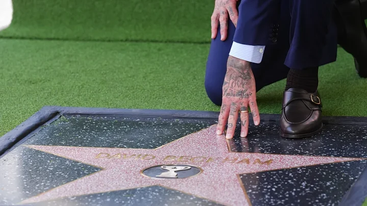 Video. David Beckham receives star on the Hollywood Walk of Fame