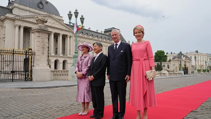 Japan’s emperor and empress arrive in Belgium for state visit